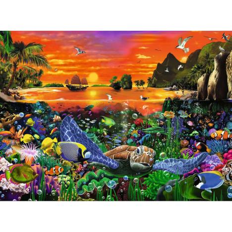 Turtle in the Reef 500pc Jigsaw Puzzle Extra Image 1